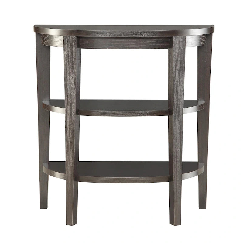 Console demi-cercle Newport de Convenience Concepts avec étagères