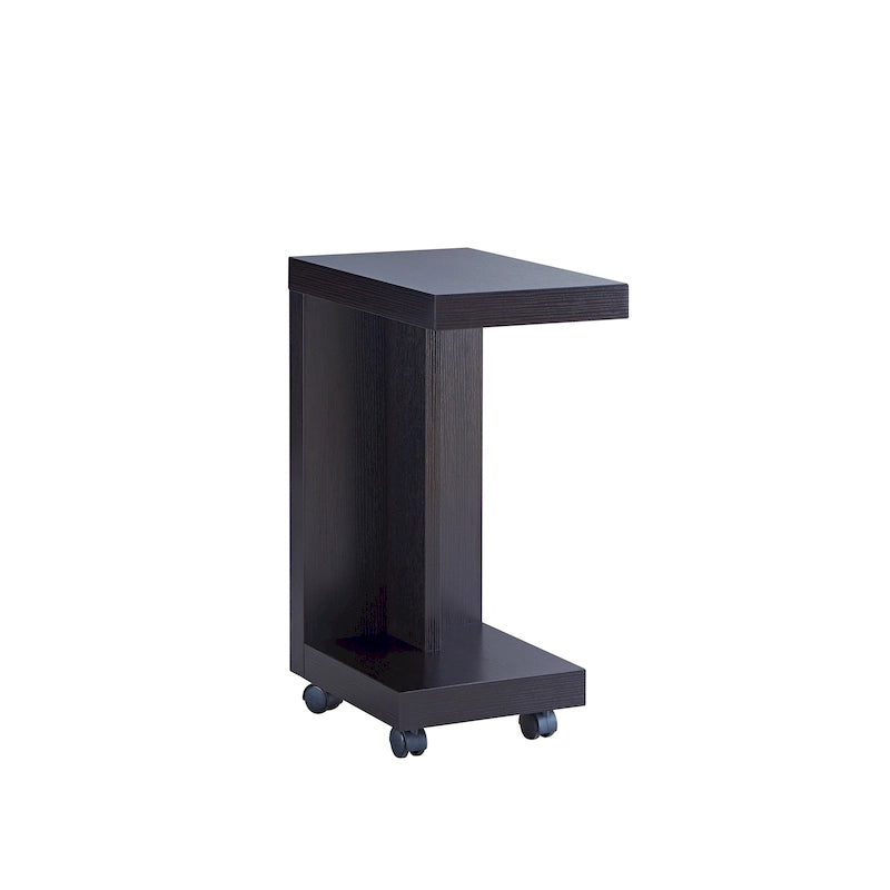 Table d'appoint mobile moderne Otis de 45,7 cm (18 pouces) à 1 étagère par Furniture of America