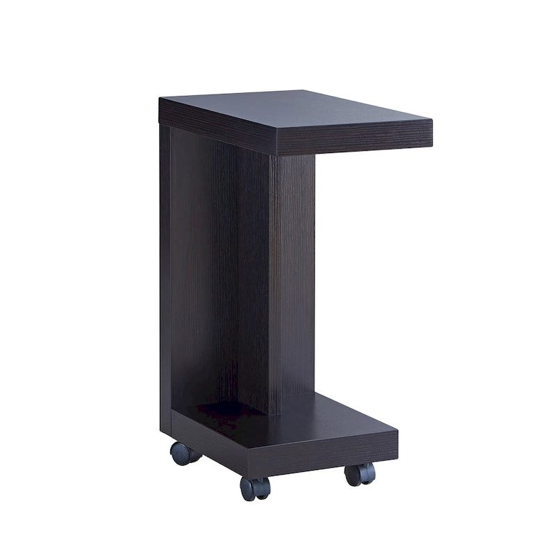 Table d'appoint mobile moderne Otis de 45,7 cm (18 pouces) à 1 étagère par Furniture of America