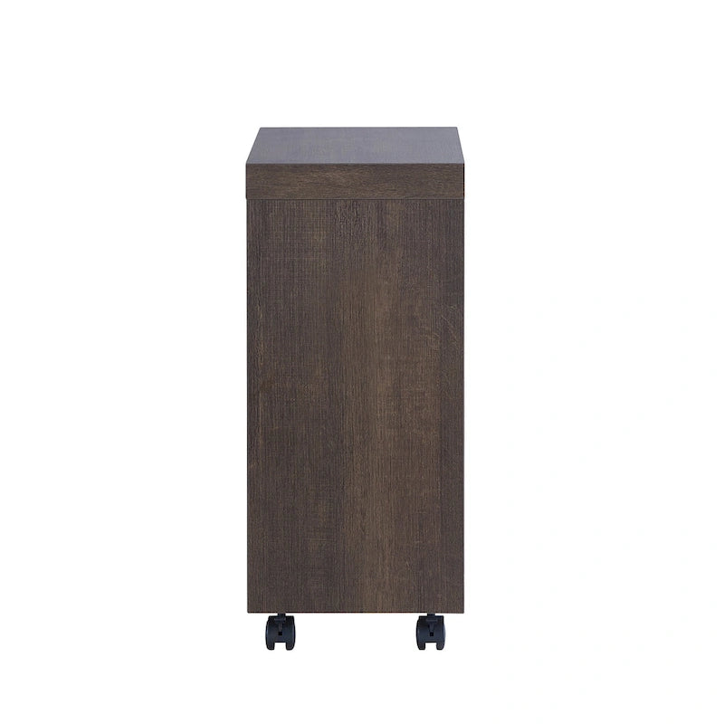 Table d'appoint mobile moderne Otis de 45,7 cm (18 pouces) à 1 étagère par Furniture of America