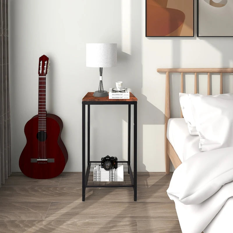 Table d'appoint à 2 niveaux pour salon