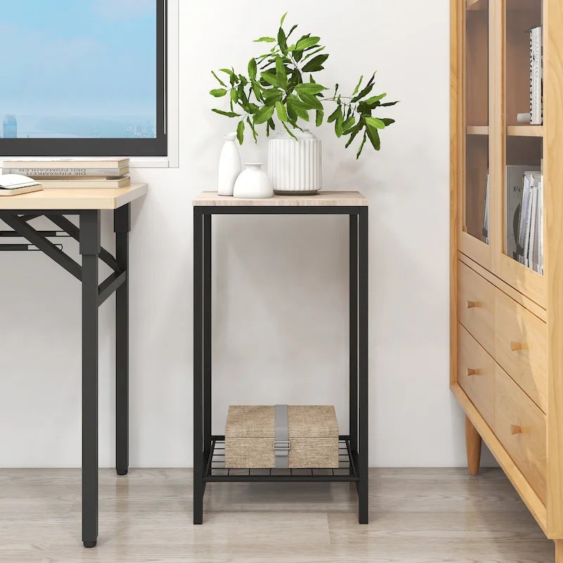 Table d'appoint à 2 niveaux pour salon