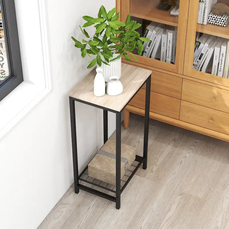 Table d'appoint à 2 niveaux pour salon