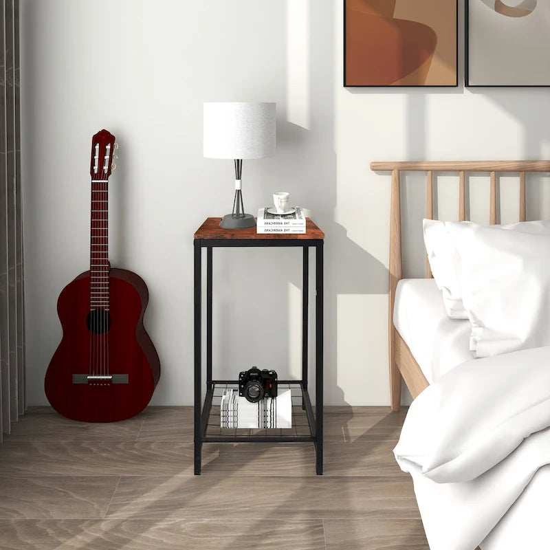 Table d'appoint à 2 niveaux pour salon