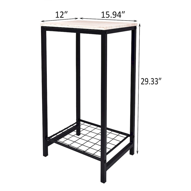Table d'appoint à 2 niveaux pour salon