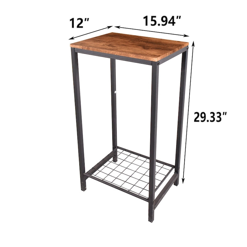Table d'appoint à 2 niveaux pour salon