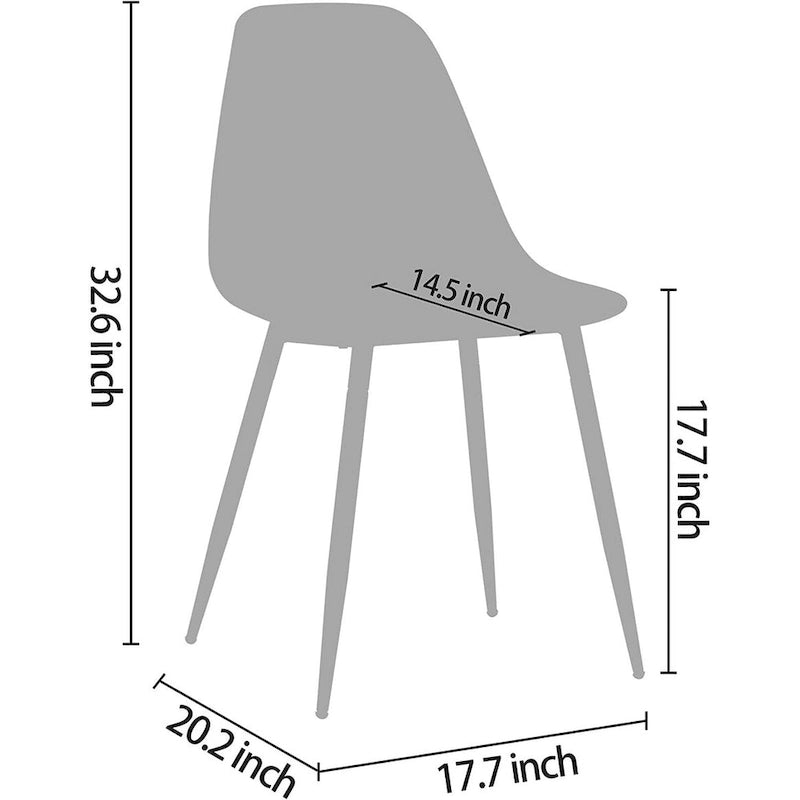 Chaises d'appoint modernes en plastique transparent avec pieds en métal.
