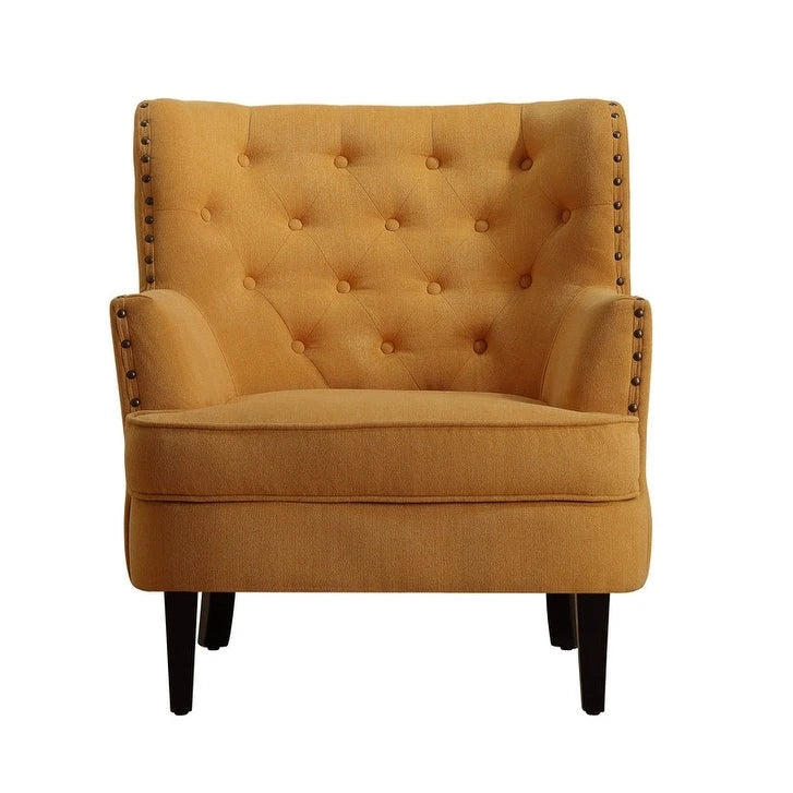 Fauteuil d'appoint Moser Bay Mignon en velours et lin, 76 cm de large, à oreilles capitonnées