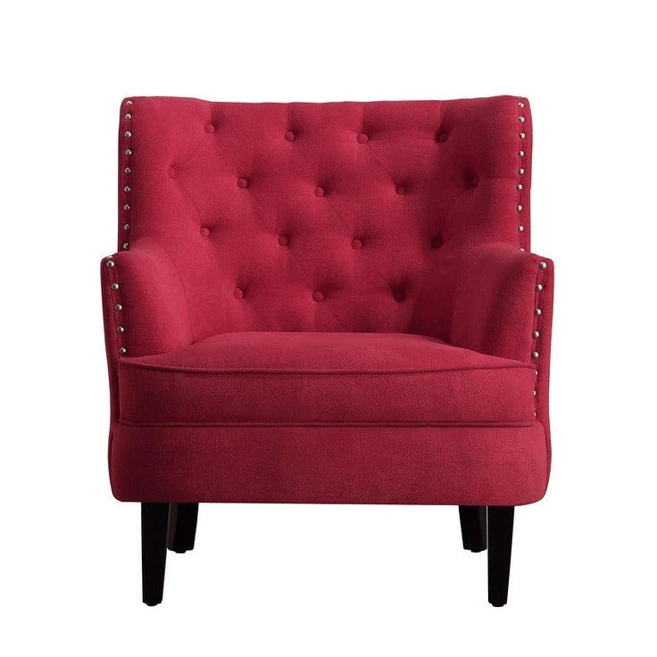 Fauteuil d'appoint Moser Bay Mignon en velours et lin, 76 cm de large, à oreilles capitonnées