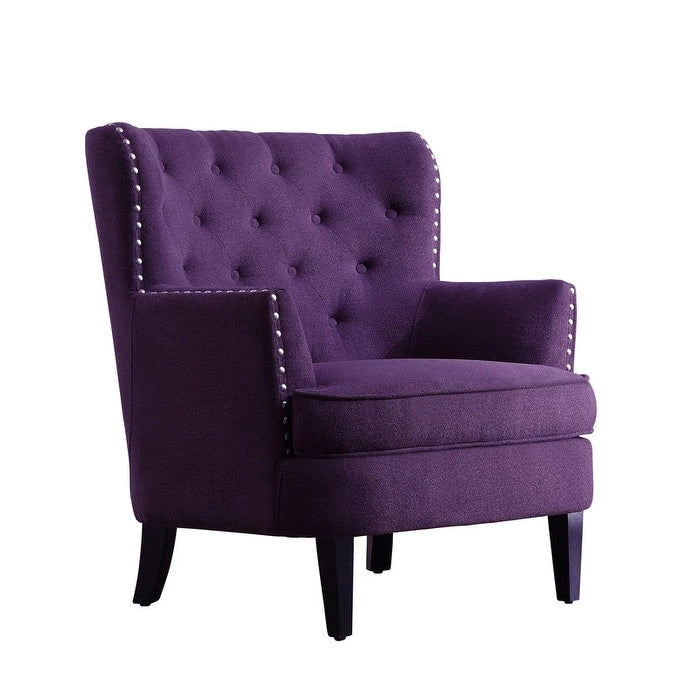 Fauteuil d'appoint Moser Bay Mignon en velours et lin, 76 cm de large, à oreilles capitonnées