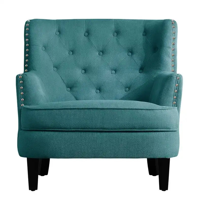 Fauteuil d'appoint Moser Bay Mignon en velours et lin, 76 cm de large, à oreilles capitonnées