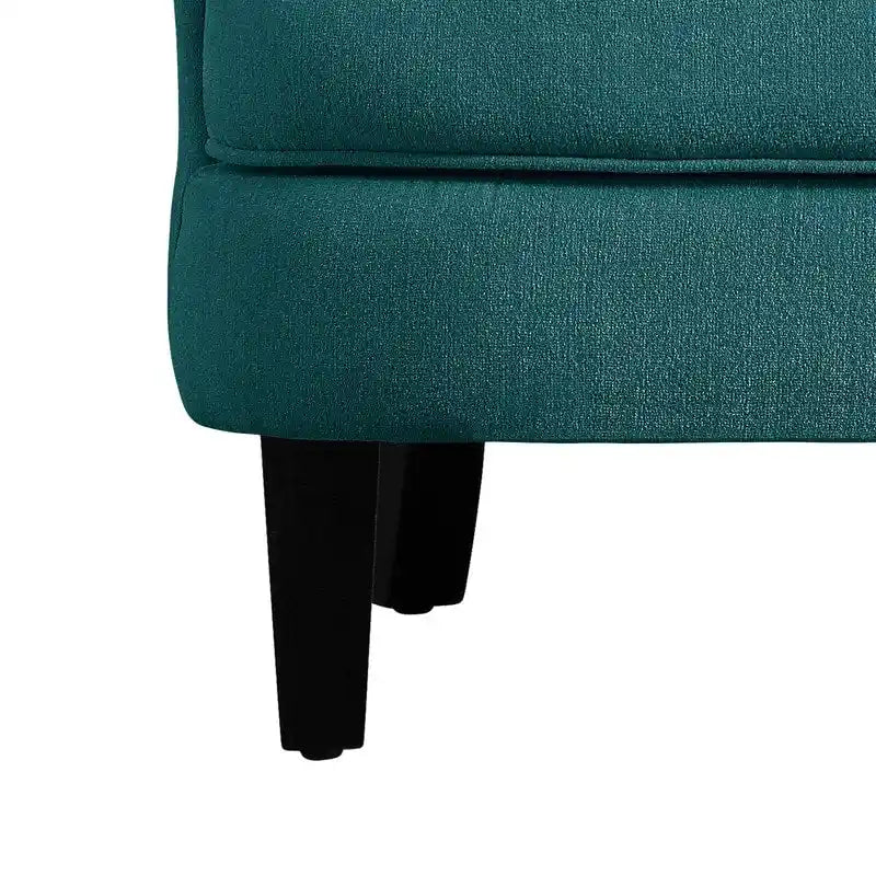 Fauteuil d'appoint Moser Bay Mignon en velours et lin, 76 cm de large, à oreilles capitonnées
