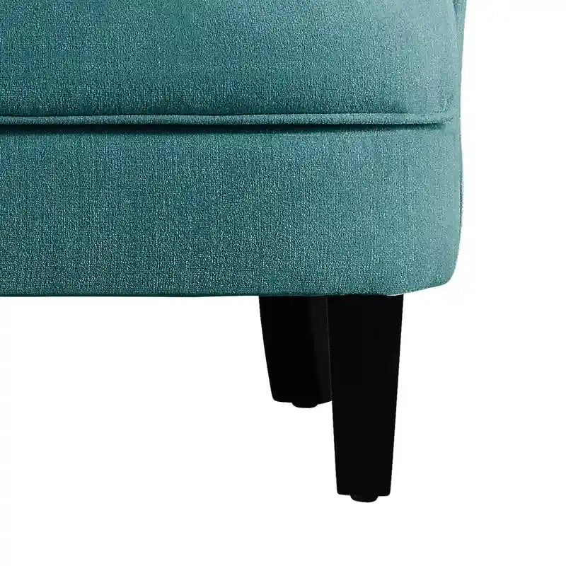 Fauteuil d'appoint Moser Bay Mignon en velours et lin, 76 cm de large, à oreilles capitonnées
