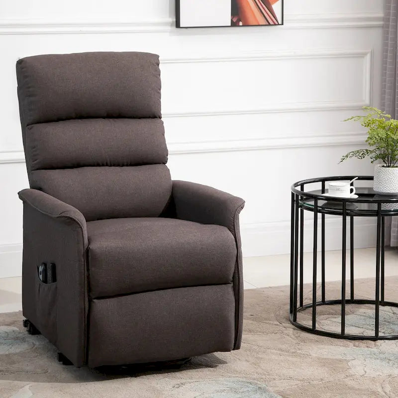 Fauteuil releveur électrique HOMCOM, canapé de massage vibrant avec télécommande pour personnes âgées, mobilier de salon ou de bureau