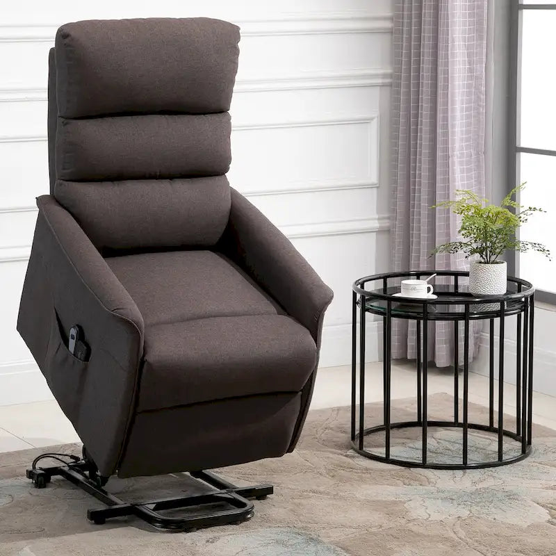 Fauteuil releveur électrique HOMCOM, canapé de massage vibrant avec télécommande pour personnes âgées, mobilier de salon ou de bureau