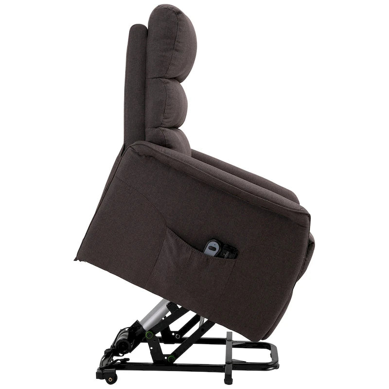Fauteuil releveur électrique HOMCOM, canapé de massage vibrant avec télécommande pour personnes âgées, mobilier de salon ou de bureau