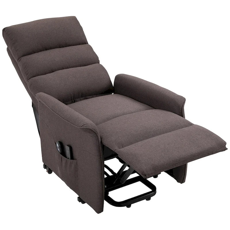 Fauteuil releveur électrique HOMCOM, canapé de massage vibrant avec télécommande pour personnes âgées, mobilier de salon ou de bureau