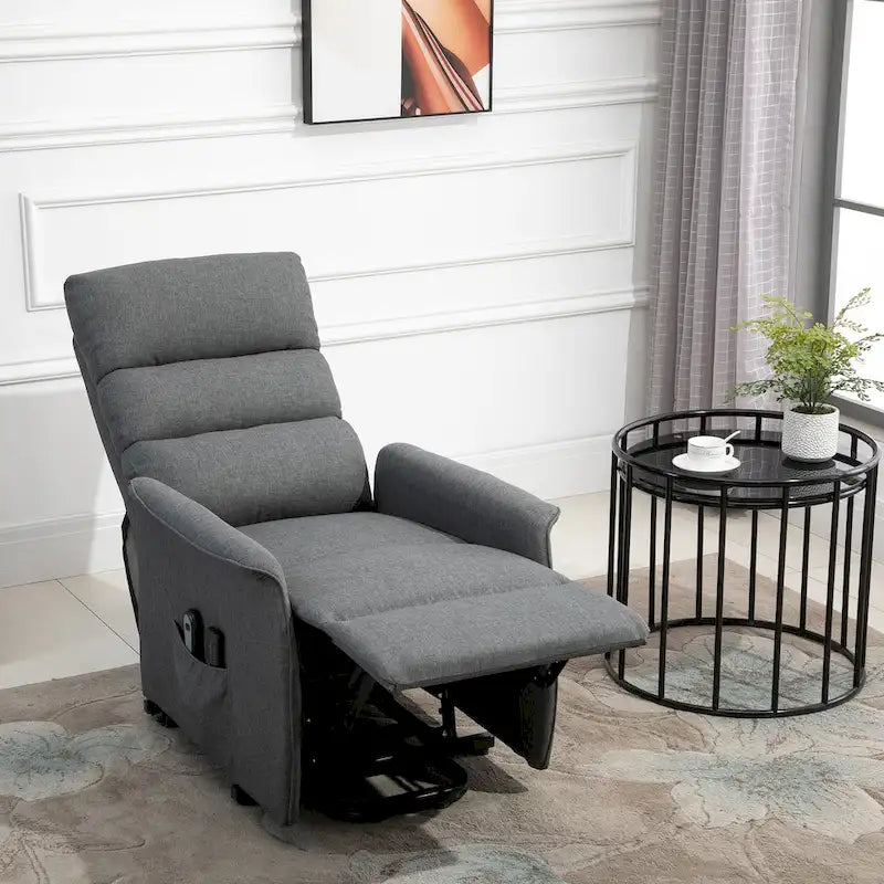 Fauteuil releveur électrique HOMCOM, canapé de massage vibrant avec télécommande pour personnes âgées, mobilier de salon ou de bureau
