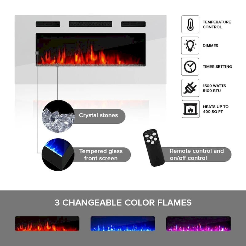 Meuble TV avec cheminée électrique Strick &amp; Bolton Amsden
