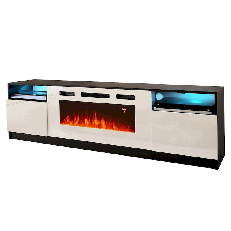 Meuble TV avec cheminée électrique Strick &amp; Bolton Amsden