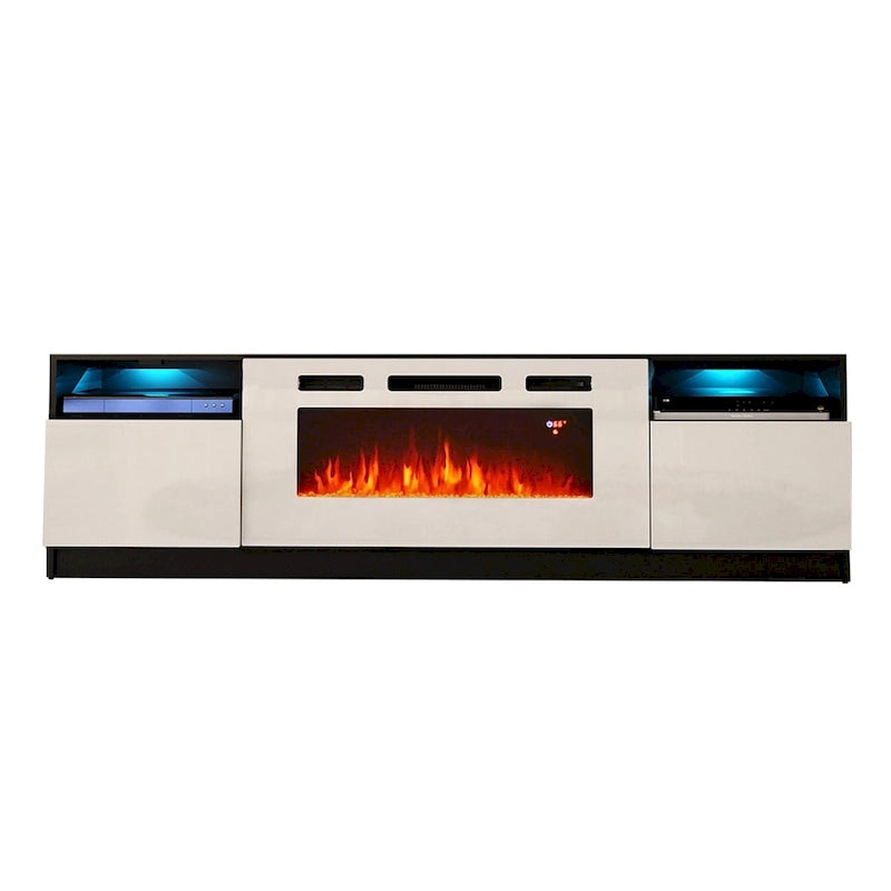 Meuble TV avec cheminée électrique Strick &amp; Bolton Amsden
