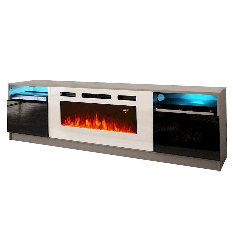 Meuble TV avec cheminée électrique Strick &amp; Bolton Amsden
