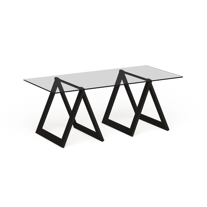 Table basse Modara à pieds tréteaux (Finitions en option)