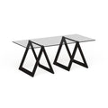 Table basse Modara à pieds tréteaux (Finitions en option)