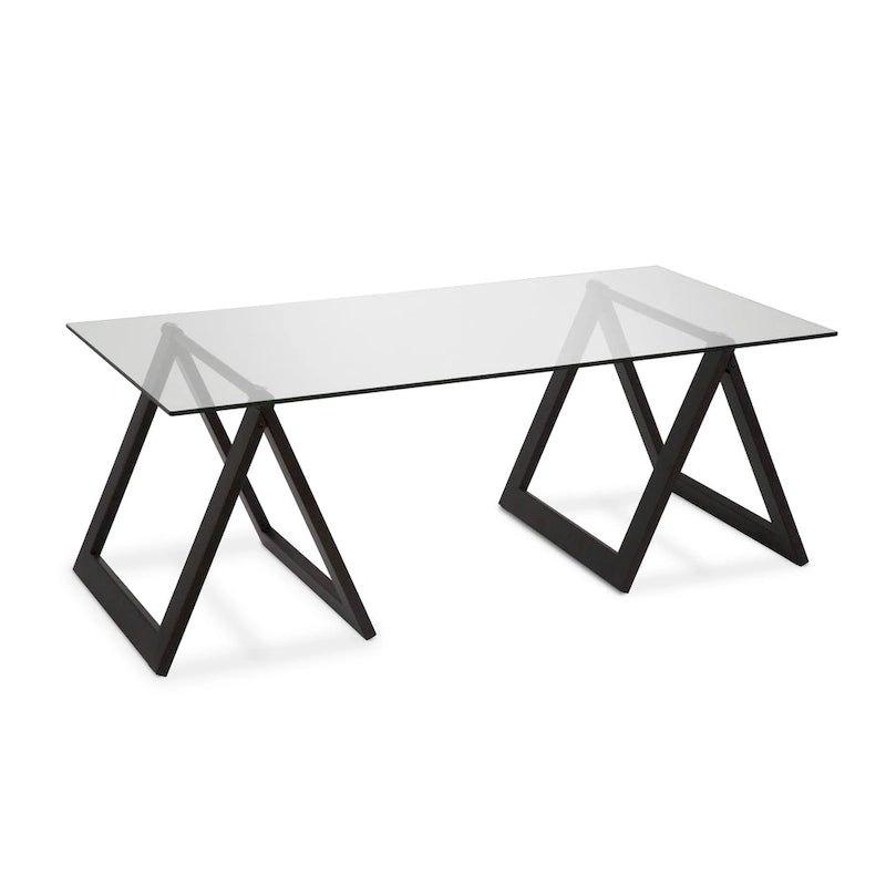 Table basse Modara à pieds tréteaux (Finitions en option)