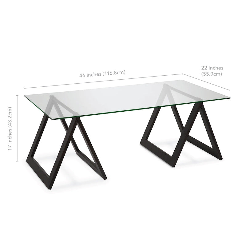Table basse Modara à pieds tréteaux (Finitions en option)