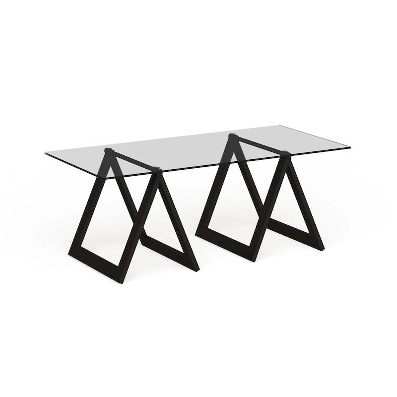 Table basse Modara à pieds tréteaux (Finitions en option)