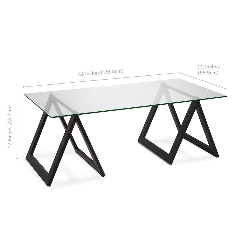 Table basse Modara à pieds tréteaux (Finitions en option)