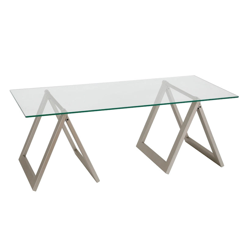 Table basse Modara à pieds tréteaux (Finitions en option)