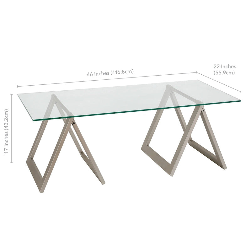 Table basse Modara à pieds tréteaux (Finitions en option)