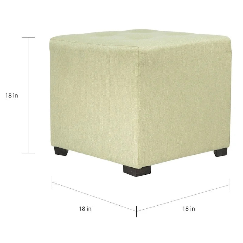 Pouf carré capitonné à 4 boutons Porch &amp; Den Cordoba