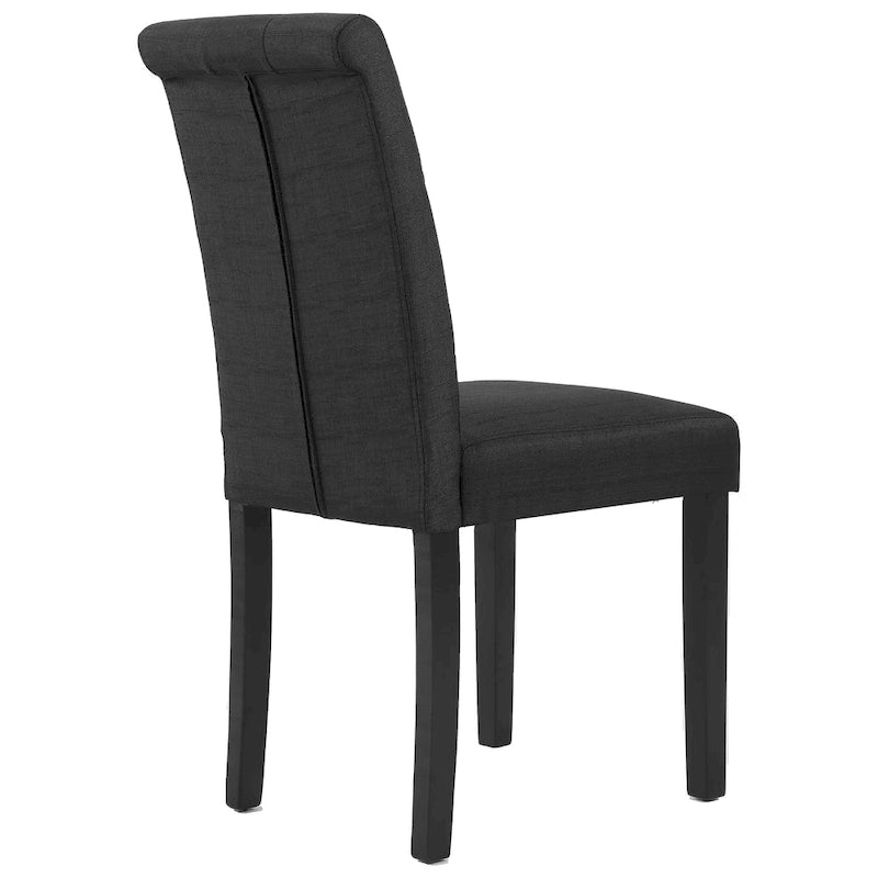 Ensemble de 2 chaises de salle à manger capitonnées en tissu