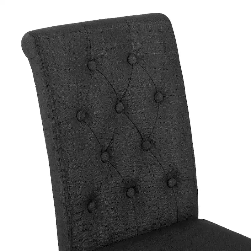 Ensemble de 2 chaises de salle à manger capitonnées en tissu