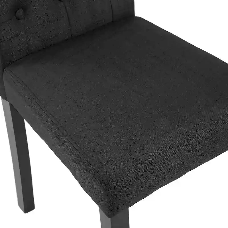 Ensemble de 2 chaises de salle à manger capitonnées en tissu