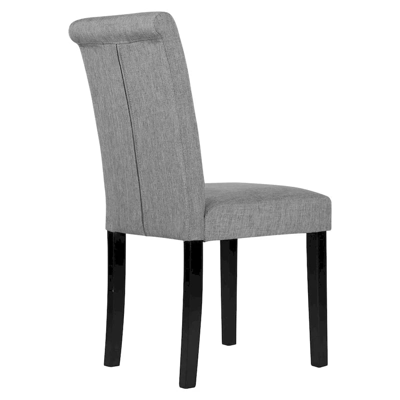 Ensemble de 2 chaises de salle à manger capitonnées en tissu