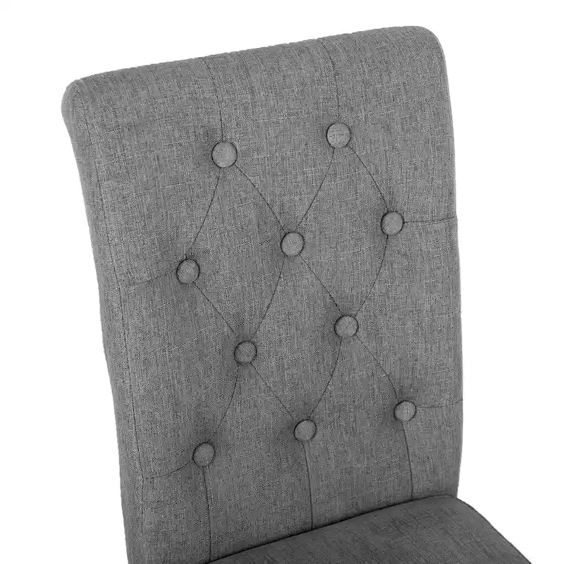 Ensemble de 2 chaises de salle à manger capitonnées en tissu