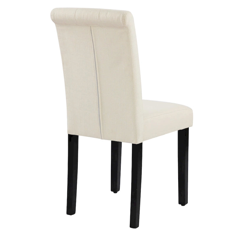Ensemble de 2 chaises de salle à manger capitonnées en tissu