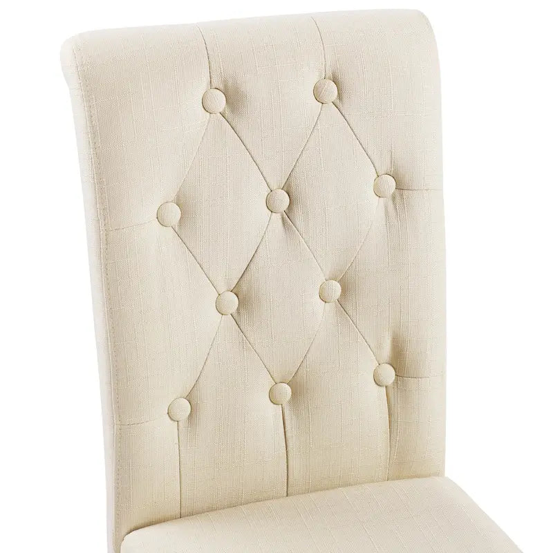 Ensemble de 2 chaises de salle à manger capitonnées en tissu
