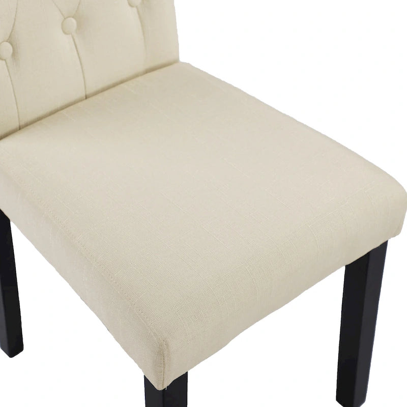 Ensemble de 2 chaises de salle à manger capitonnées en tissu