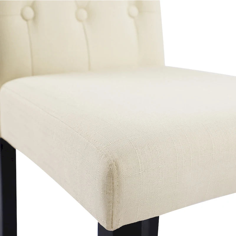 Ensemble de 2 chaises de salle à manger capitonnées en tissu