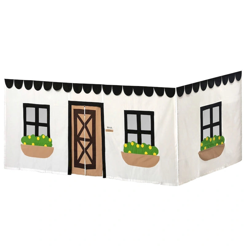 Rideau de lit en coton Max et Lily style ferme