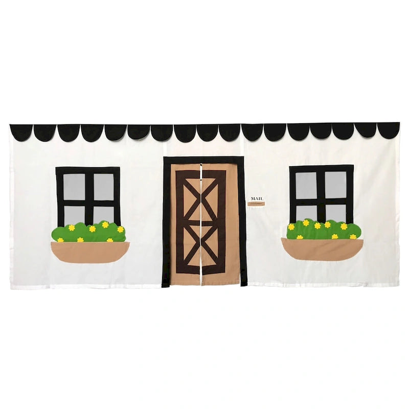 Rideau de lit en coton Max et Lily style ferme