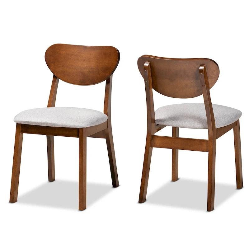 Ensemble de chaises de salle à manger 2 pièces Damara style moderne du milieu du siècle