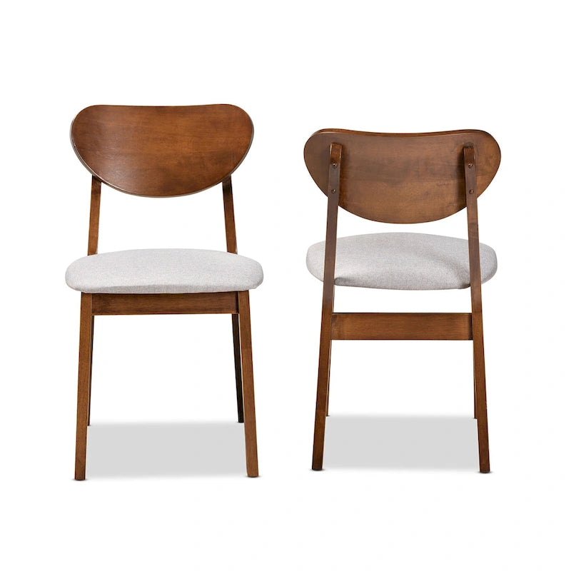 Ensemble de chaises de salle à manger 2 pièces Damara style moderne du milieu du siècle