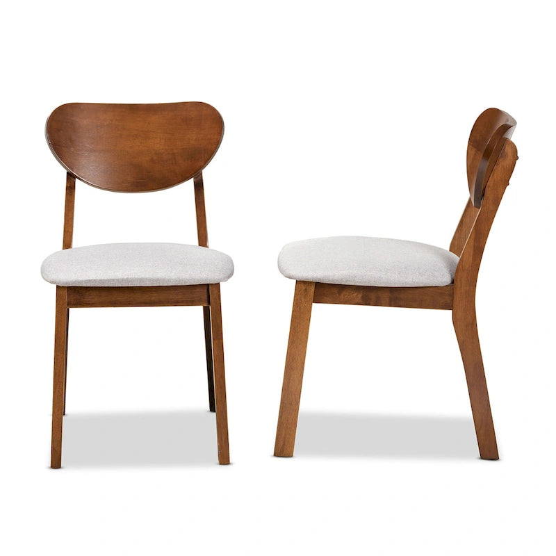 Ensemble de chaises de salle à manger 2 pièces Damara style moderne du milieu du siècle