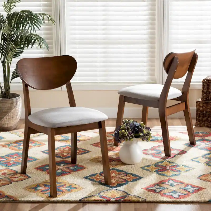 Ensemble de chaises de salle à manger 2 pièces Damara style moderne du milieu du siècle